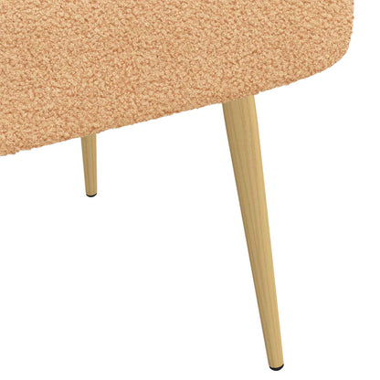 Beklede bank met rugleuning Beige 110 x 60 x 76 cm Bouclé