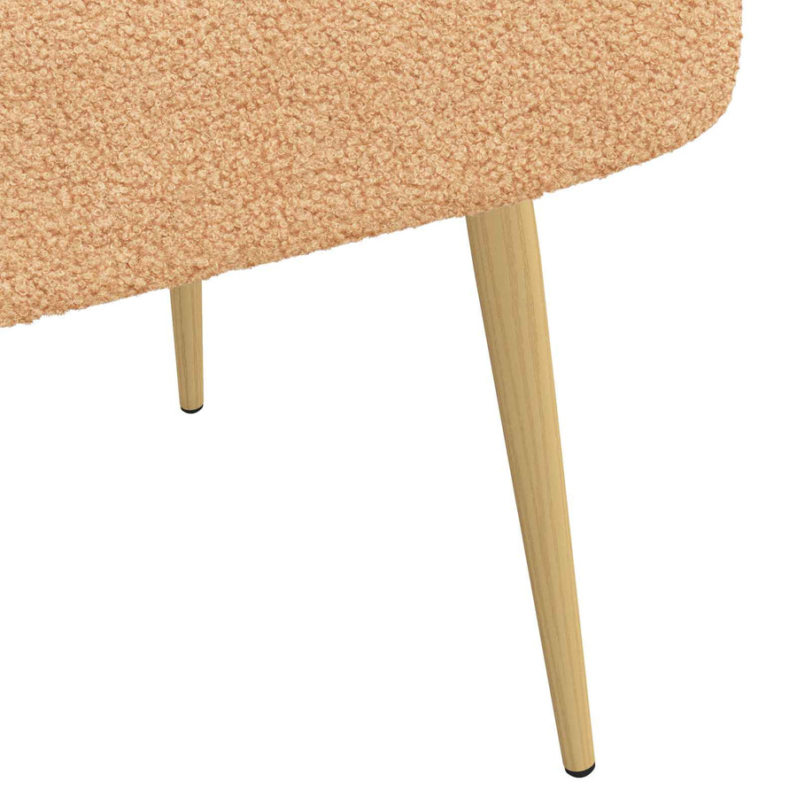 Beklede bank met rugleuning Beige 110 x 60 x 76 cm Bouclé
