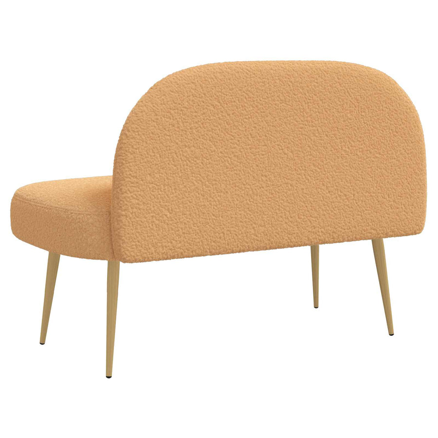 Beklede bank met rugleuning Beige 110 x 60 x 76 cm Bouclé