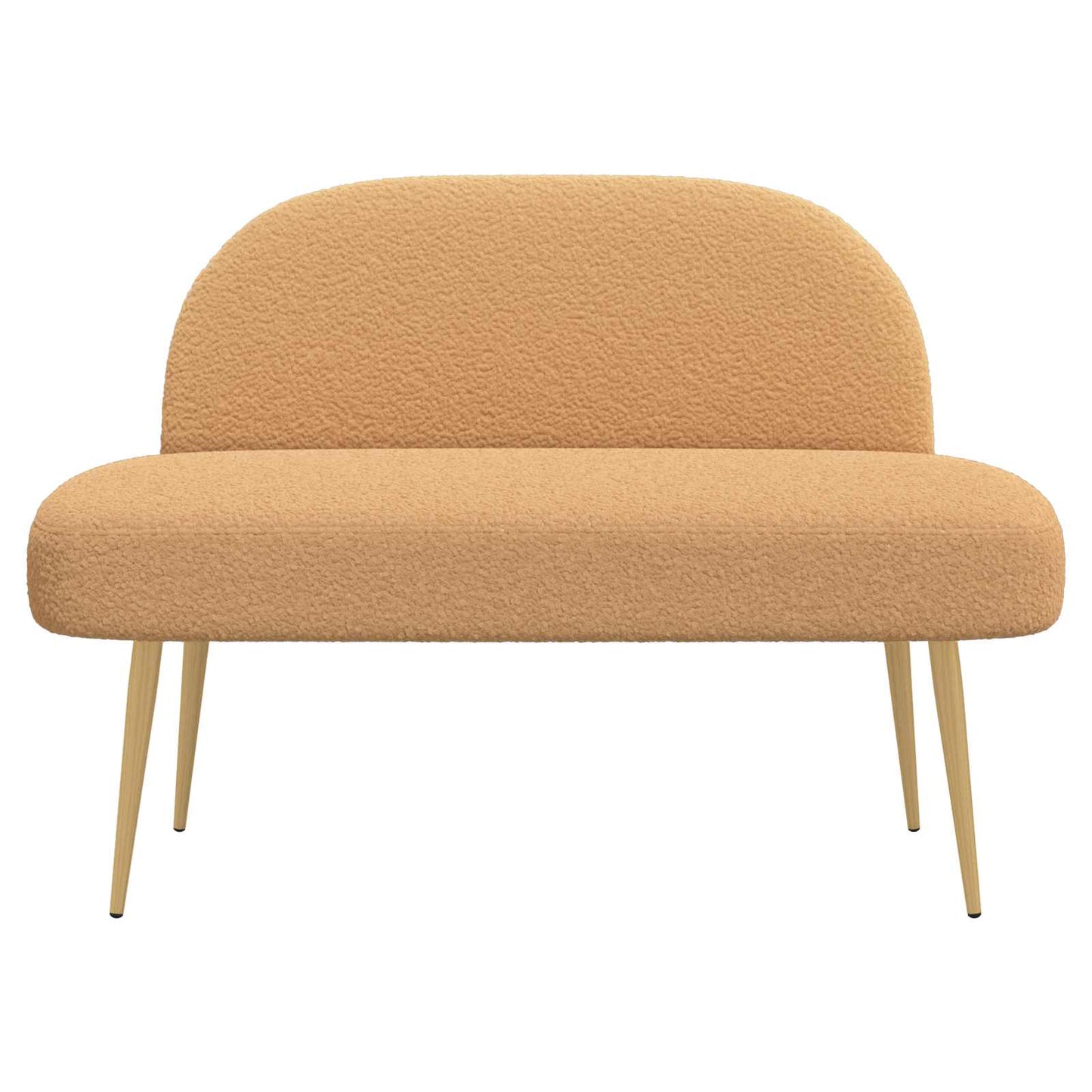 Beklede bank met rugleuning Beige 110 x 60 x 76 cm Bouclé