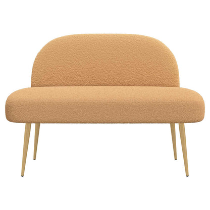 Beklede bank met rugleuning Beige 110 x 60 x 76 cm Bouclé