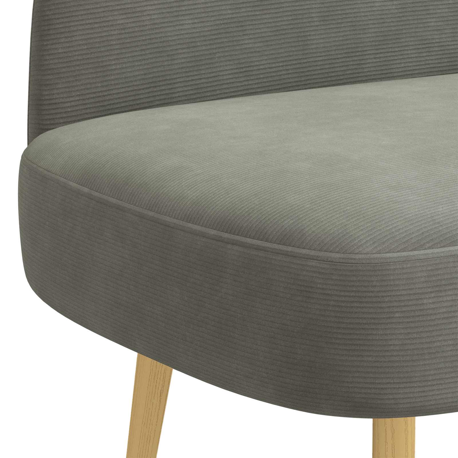 Beklede bank met rugleuning Lichtgrijs 110 x 60 x 76 cm
