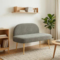 Beklede bank met rugleuning Lichtgrijs 110 x 60 x 76 cm