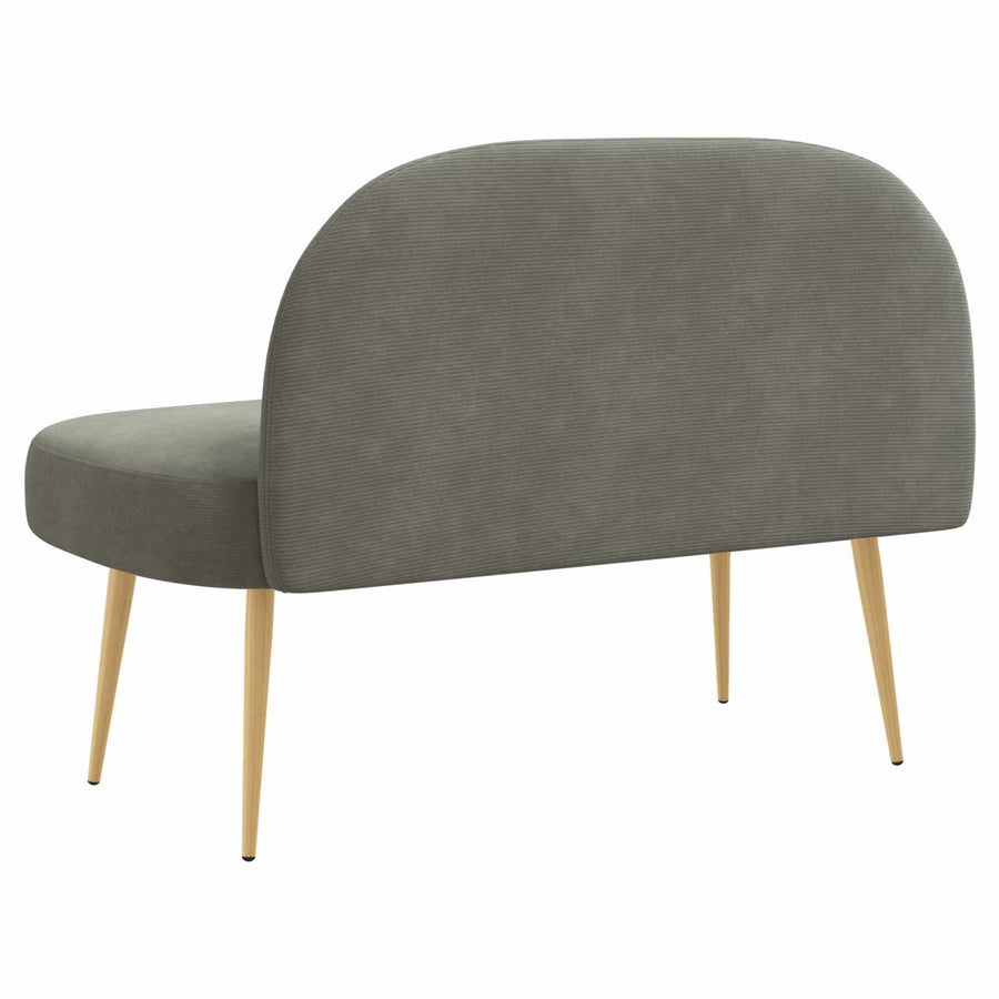 Beklede bank met rugleuning Lichtgrijs 110 x 60 x 76 cm