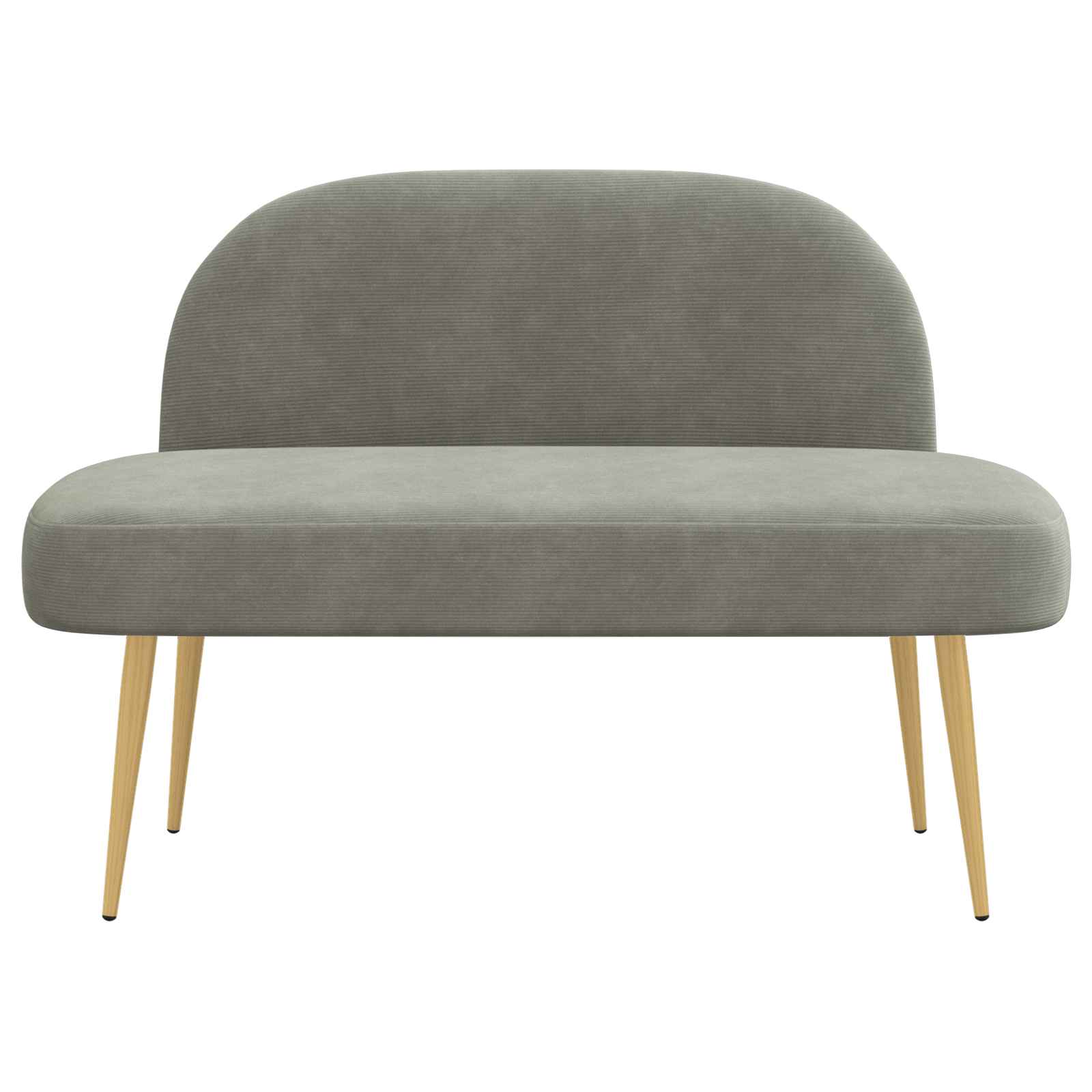 Beklede bank met rugleuning Lichtgrijs 110 x 60 x 76 cm