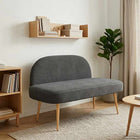 Bank 110x60x76 cm donkergrijs corduroy