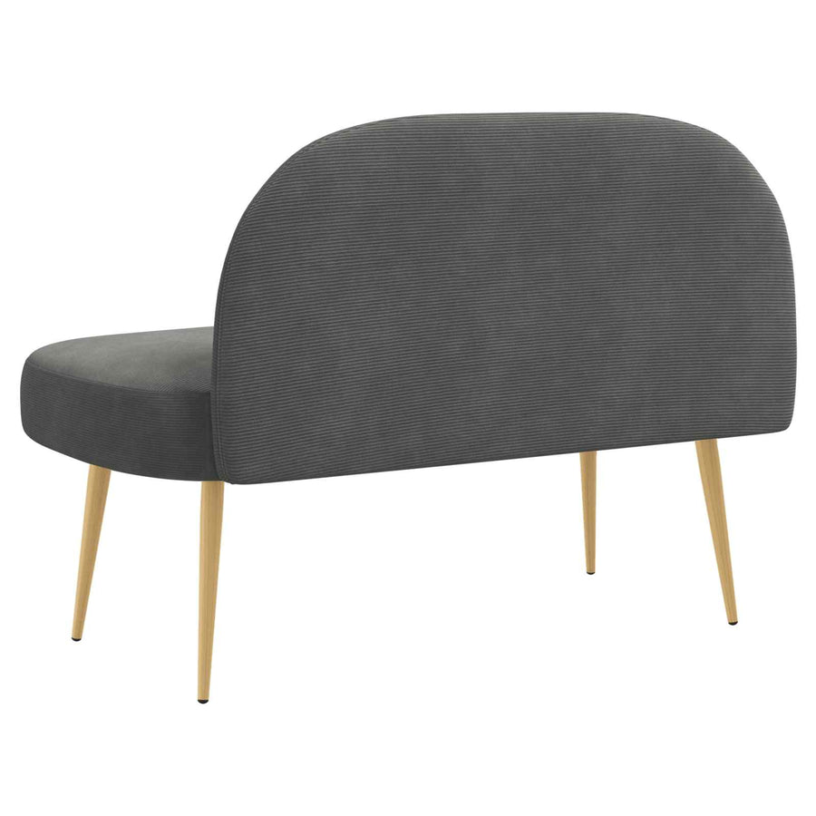 Beklede bank met rugleuning Donkergrijs 110 x 60 x 76 cm