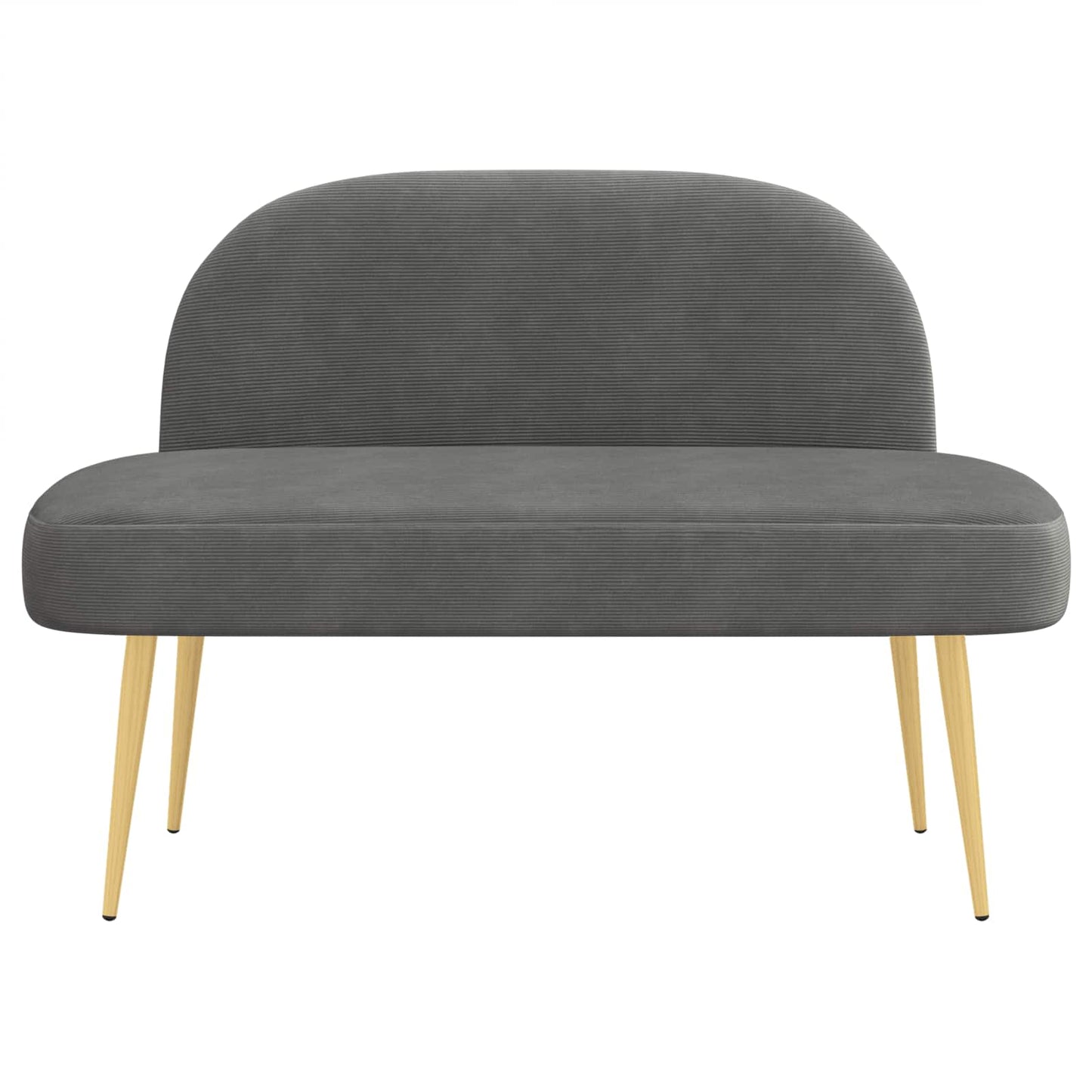 Beklede bank met rugleuning Donkergrijs 110 x 60 x 76 cm