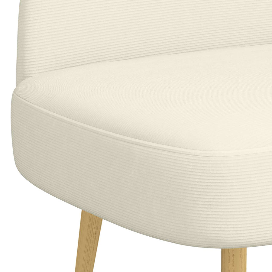 Beklede bank met rugleuning Crèmekleurig 110 x 60 x 76 cm