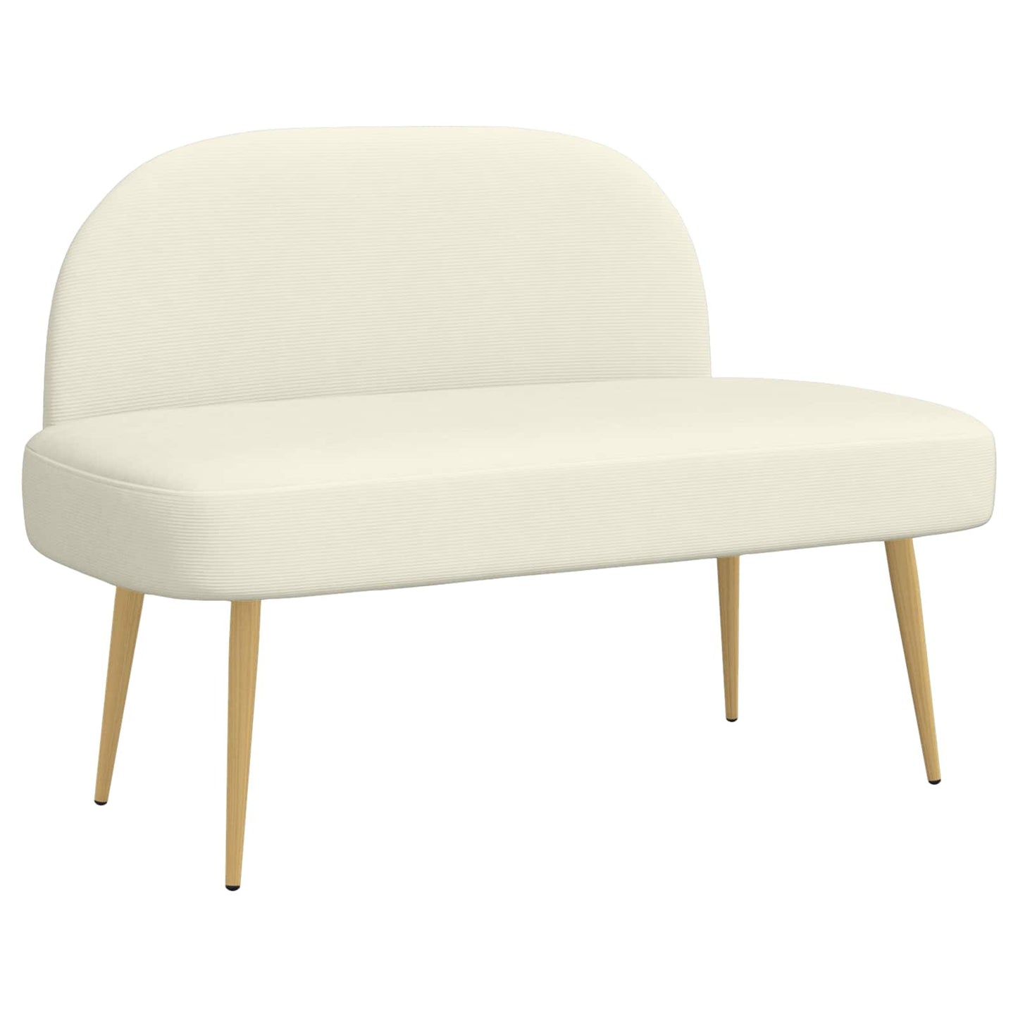 Beklede bank met rugleuning Crèmekleurig 110 x 60 x 76 cm