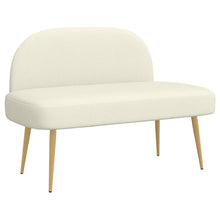 Beklede bank met rugleuning Crèmekleurig 110 x 60 x 76 cm