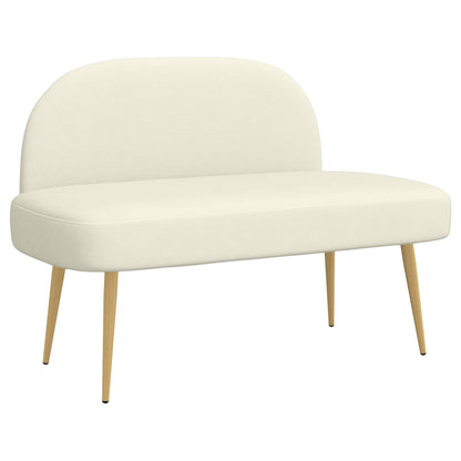 Beklede bank met rugleuning Crèmekleurig 110 x 60 x 76 cm