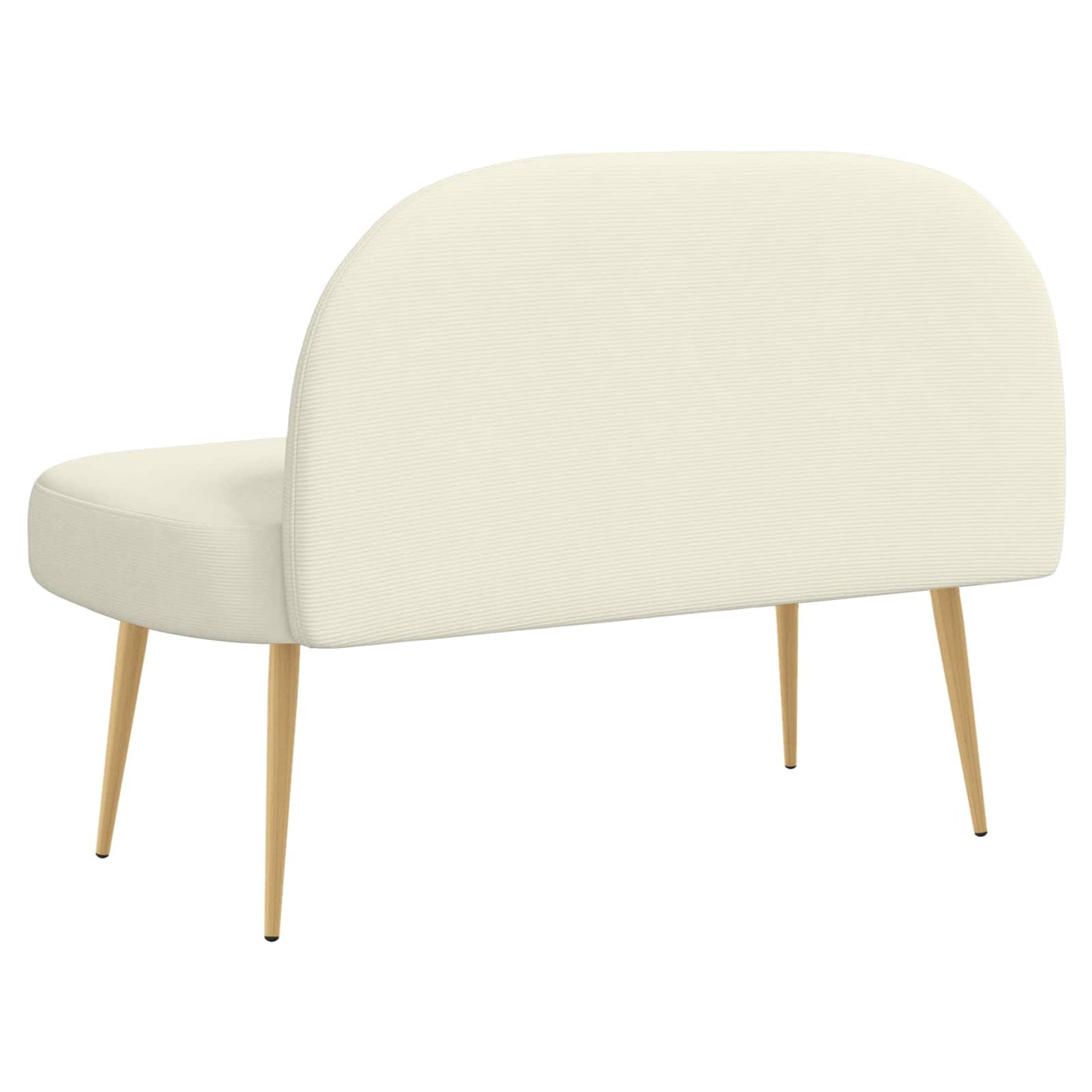 Beklede bank met rugleuning Crèmekleurig 110 x 60 x 76 cm