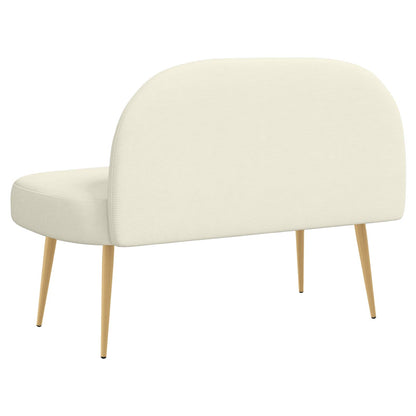 Beklede bank met rugleuning Crèmekleurig 110 x 60 x 76 cm