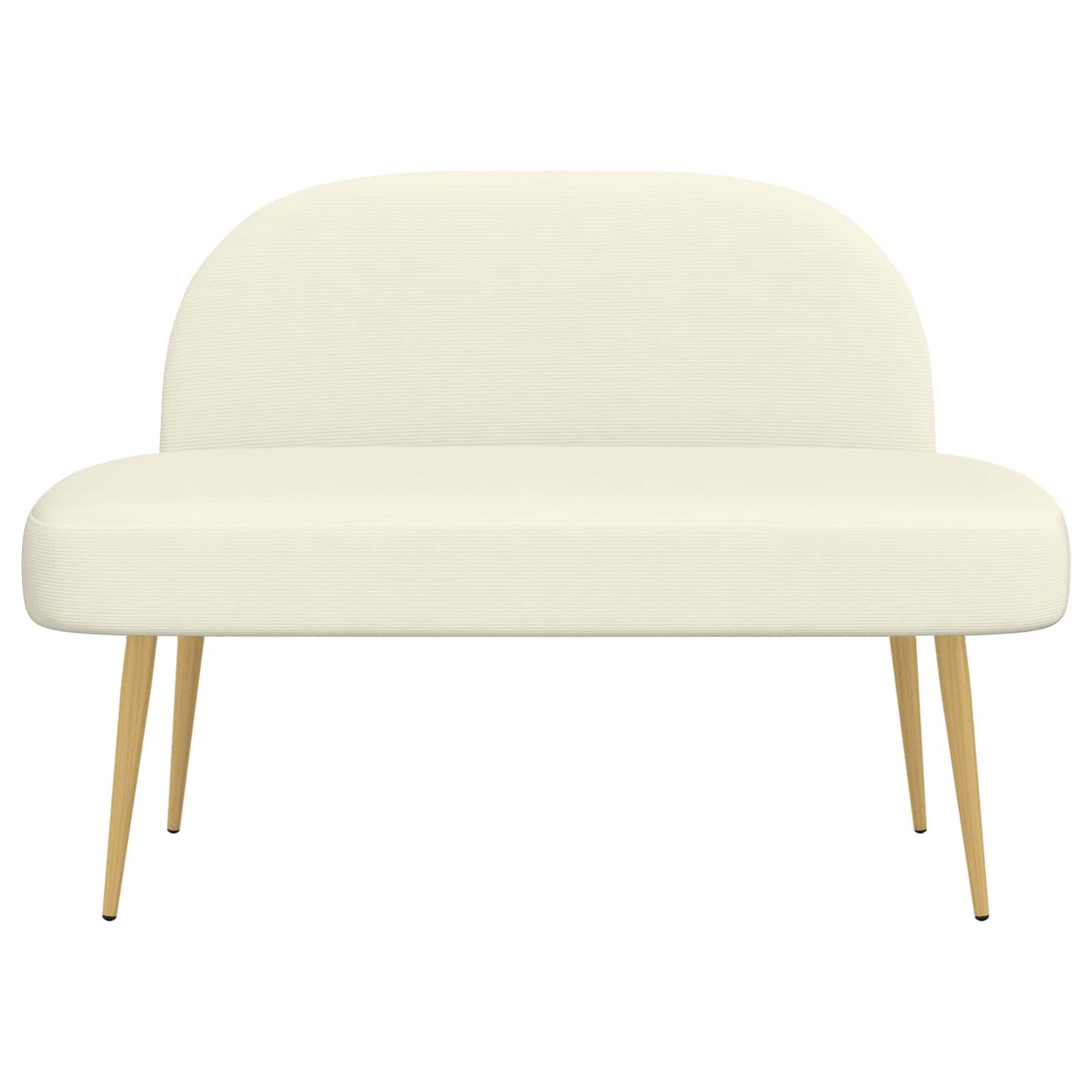 Beklede bank met rugleuning Crèmekleurig 110 x 60 x 76 cm
