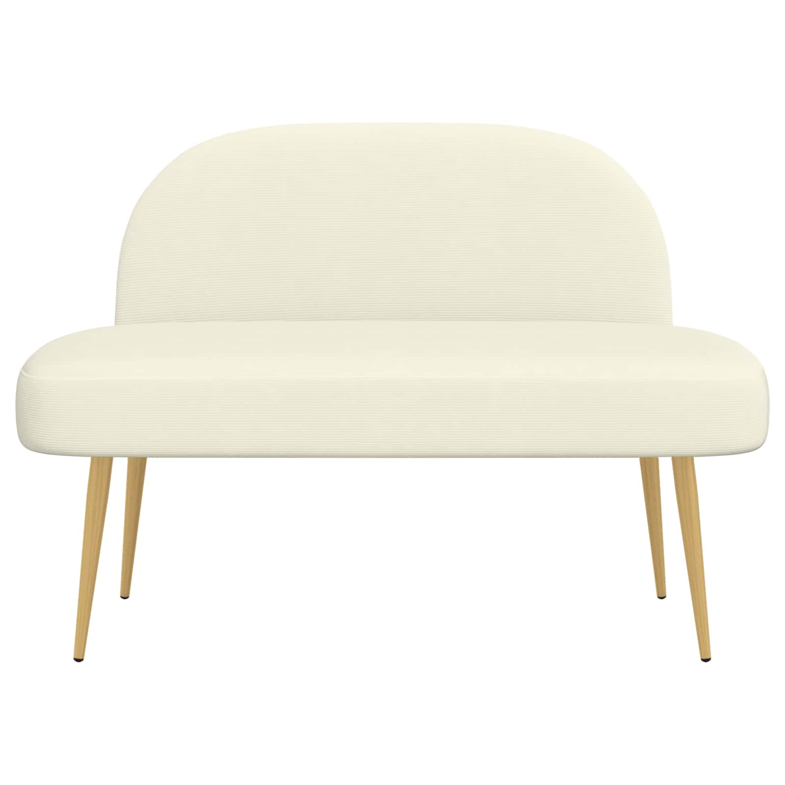 Beklede bank met rugleuning Crèmekleurig 110 x 60 x 76 cm