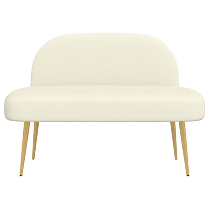 Beklede bank met rugleuning Crèmekleurig 110 x 60 x 76 cm