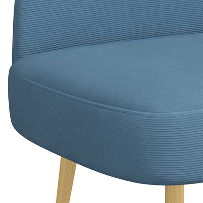 Beklede bank met rugleuning Blauw 110 x 60 x 76 cm Katoen Stof