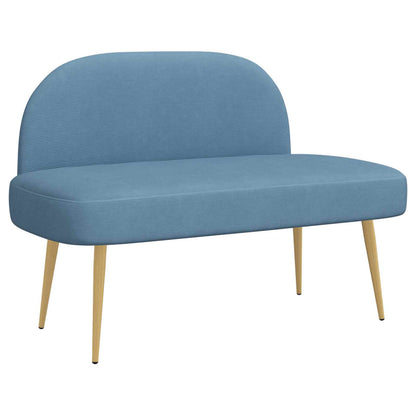 Beklede bank met rugleuning Blauw 110 x 60 x 76 cm Katoen Stof