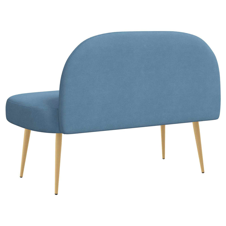 Beklede bank met rugleuning Blauw 110 x 60 x 76 cm Katoen Stof