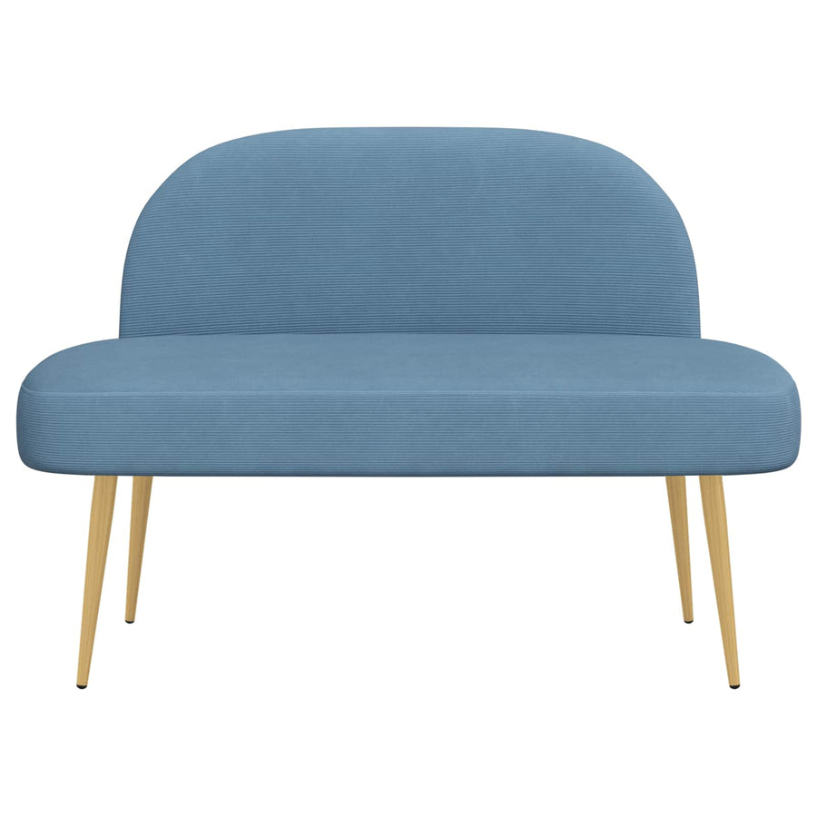 Beklede bank met rugleuning Blauw 110 x 60 x 76 cm Katoen Stof