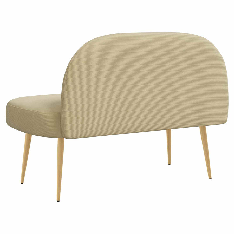 Beklede bank met rugleuning Lichtgroen Grijs 110 x 60 x 76 cm