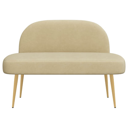 Beklede bank met rugleuning Lichtgroen Grijs 110 x 60 x 76 cm