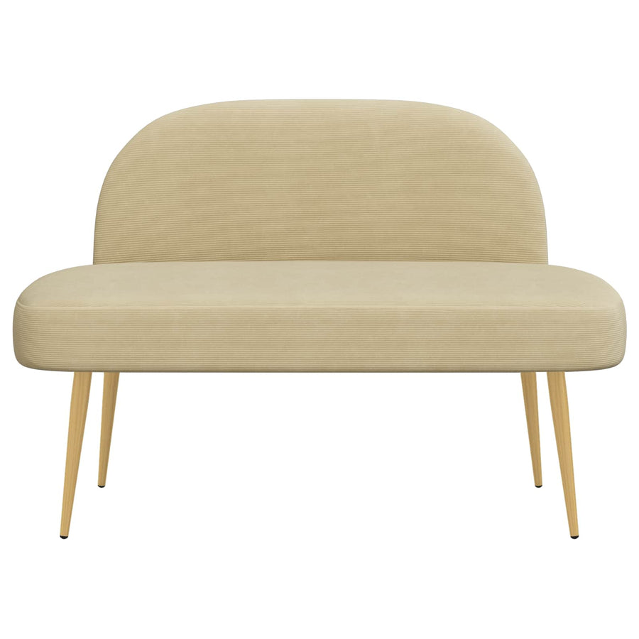 Beklede bank met rugleuning Lichtgroen Grijs 110 x 60 x 76 cm