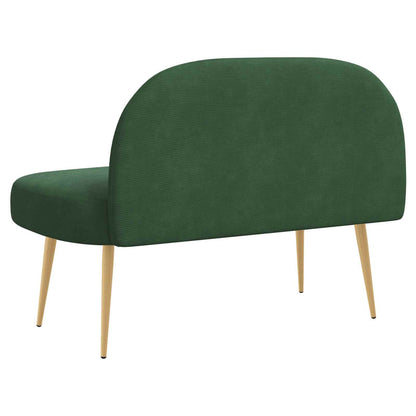 Beklede bank met rugleuning Jungle groen 110 x 60 x 76 cm