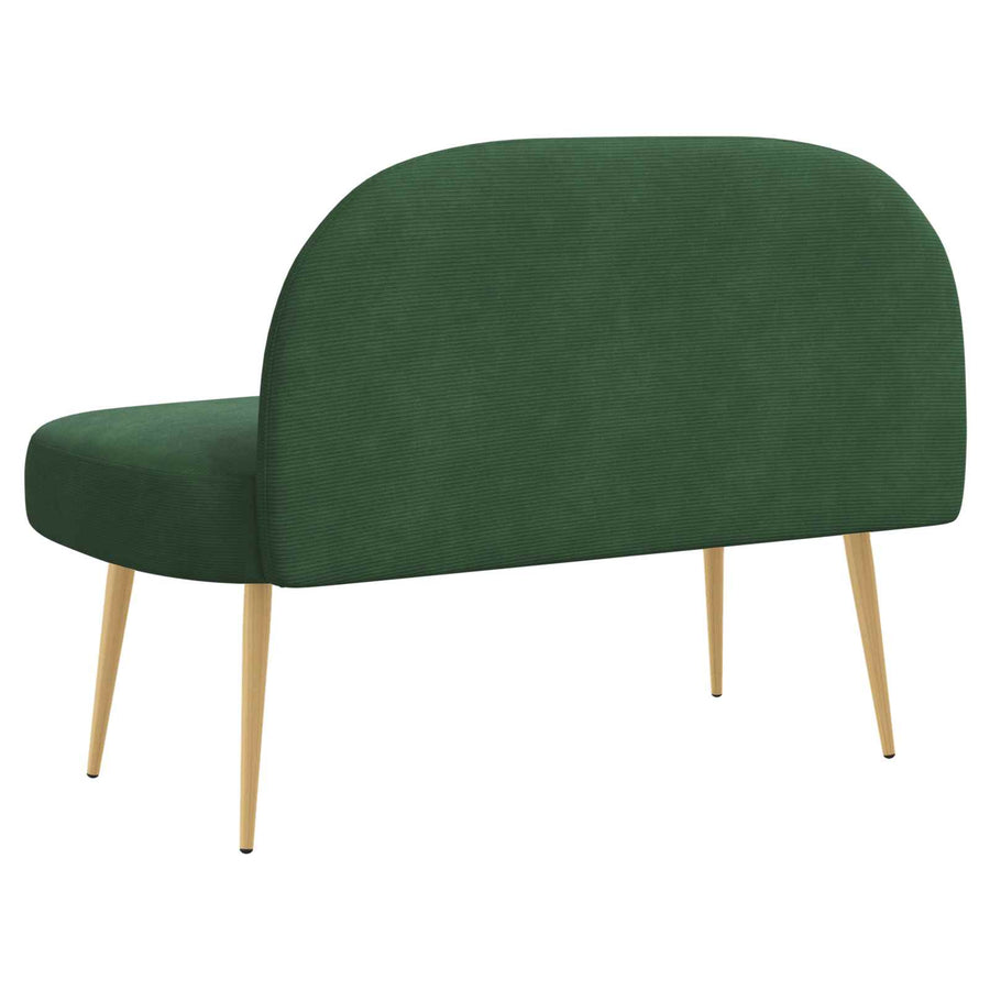 Beklede bank met rugleuning Jungle groen 110 x 60 x 76 cm