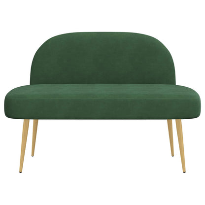 Beklede bank met rugleuning Jungle groen 110 x 60 x 76 cm