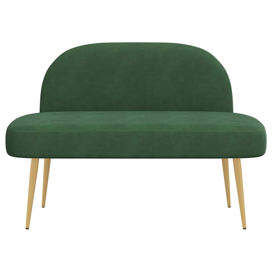Beklede bank met rugleuning Jungle groen 110 x 60 x 76 cm