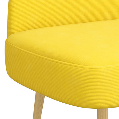 Beklede bank met rugleuning Lichtgeel 110 x 60 x 76 cm
