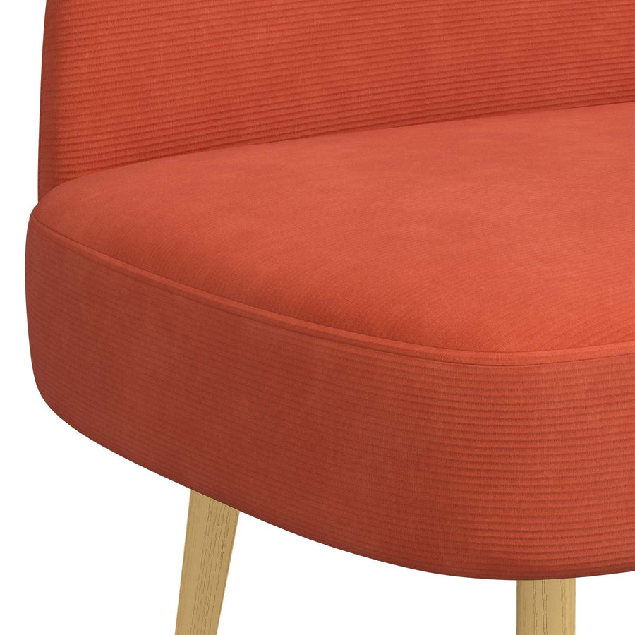 Beklede bank met rugleuning Rood-oranje 110 x 60 x 76 cm
