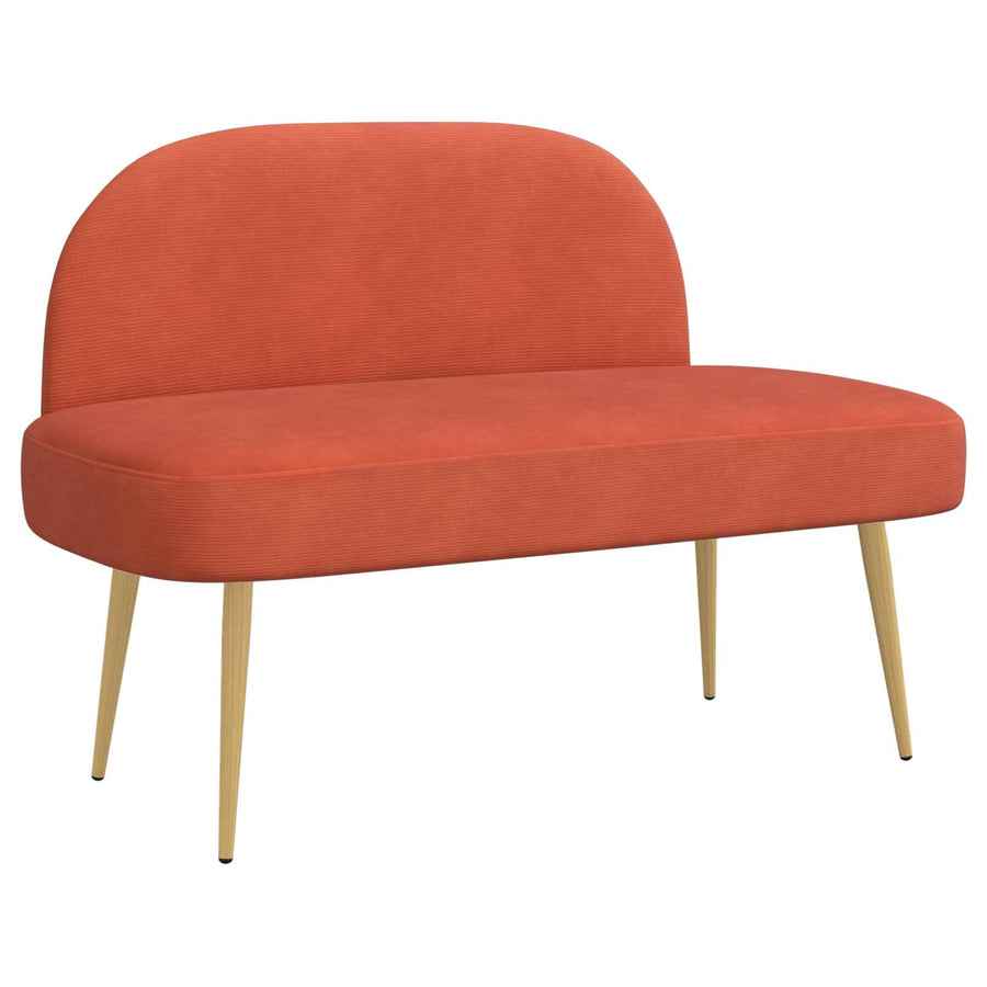 Beklede bank met rugleuning Rood-oranje 110 x 60 x 76 cm