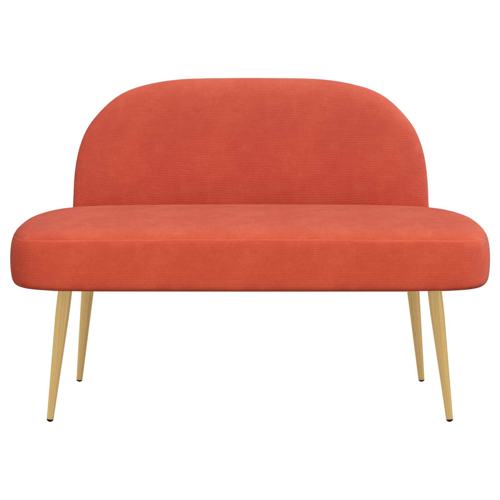 Beklede bank met rugleuning Rood-oranje 110 x 60 x 76 cm