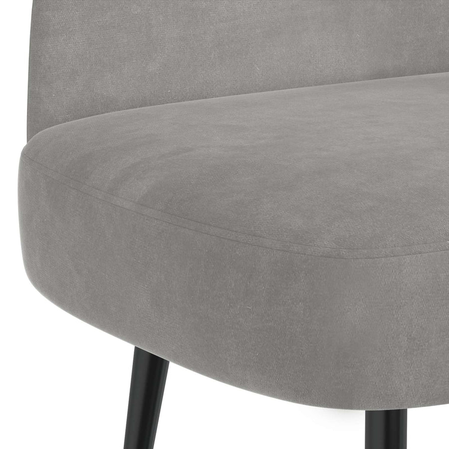 Beklede bank met rugleuning Lichtgrijs 110 x 60 x 76 cm Fluweel