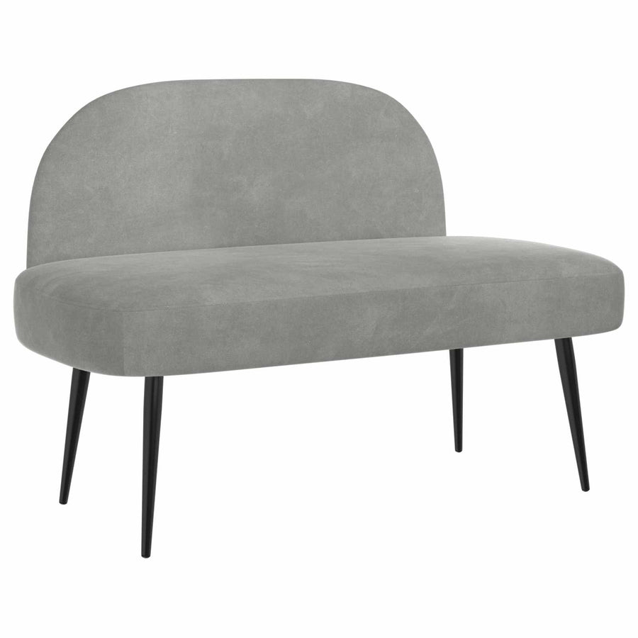 Beklede bank met rugleuning Lichtgrijs 110 x 60 x 76 cm Fluweel