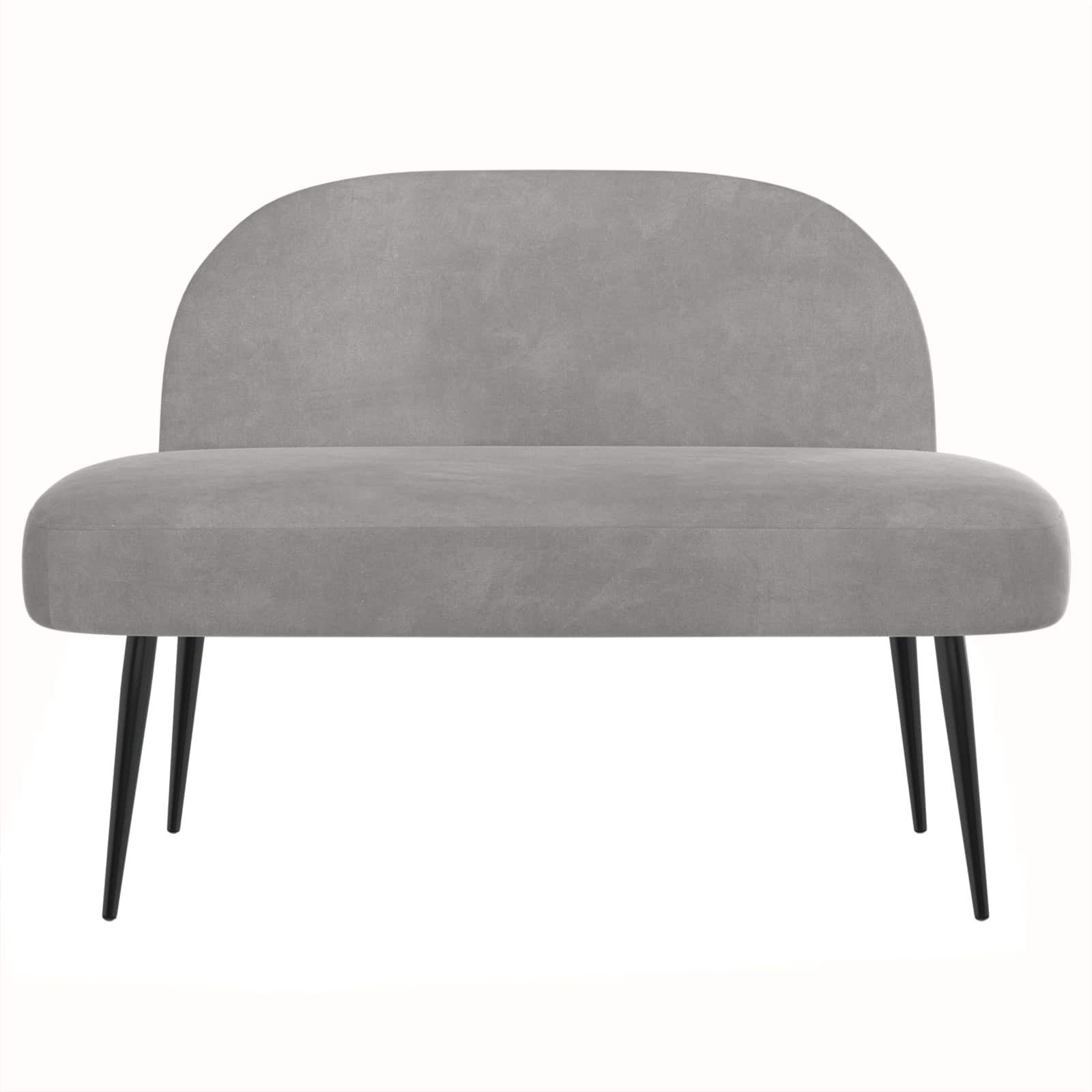 Beklede bank met rugleuning Lichtgrijs 110 x 60 x 76 cm Fluweel
