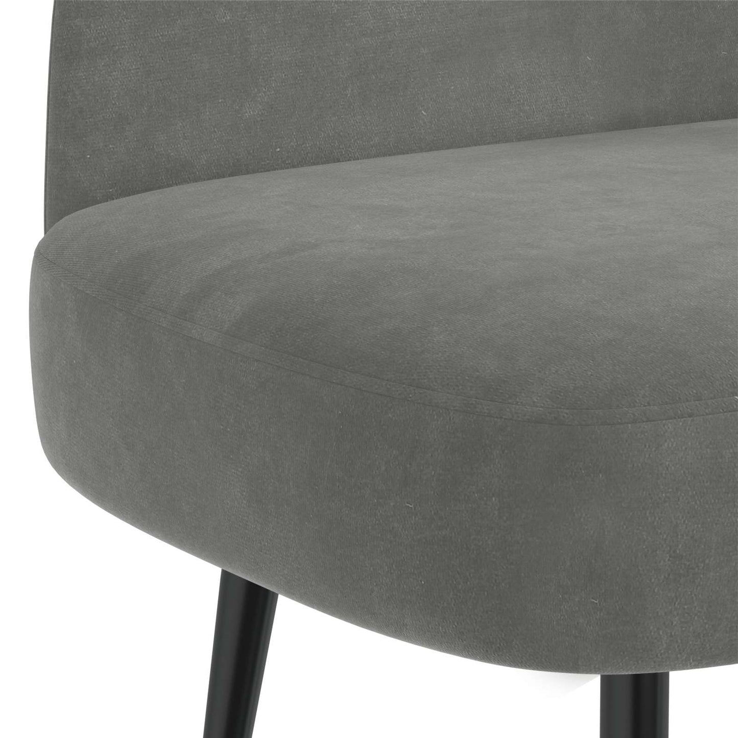 Beklede bank met rugleuning Donkergrijs 110 x 60 x 76 cm