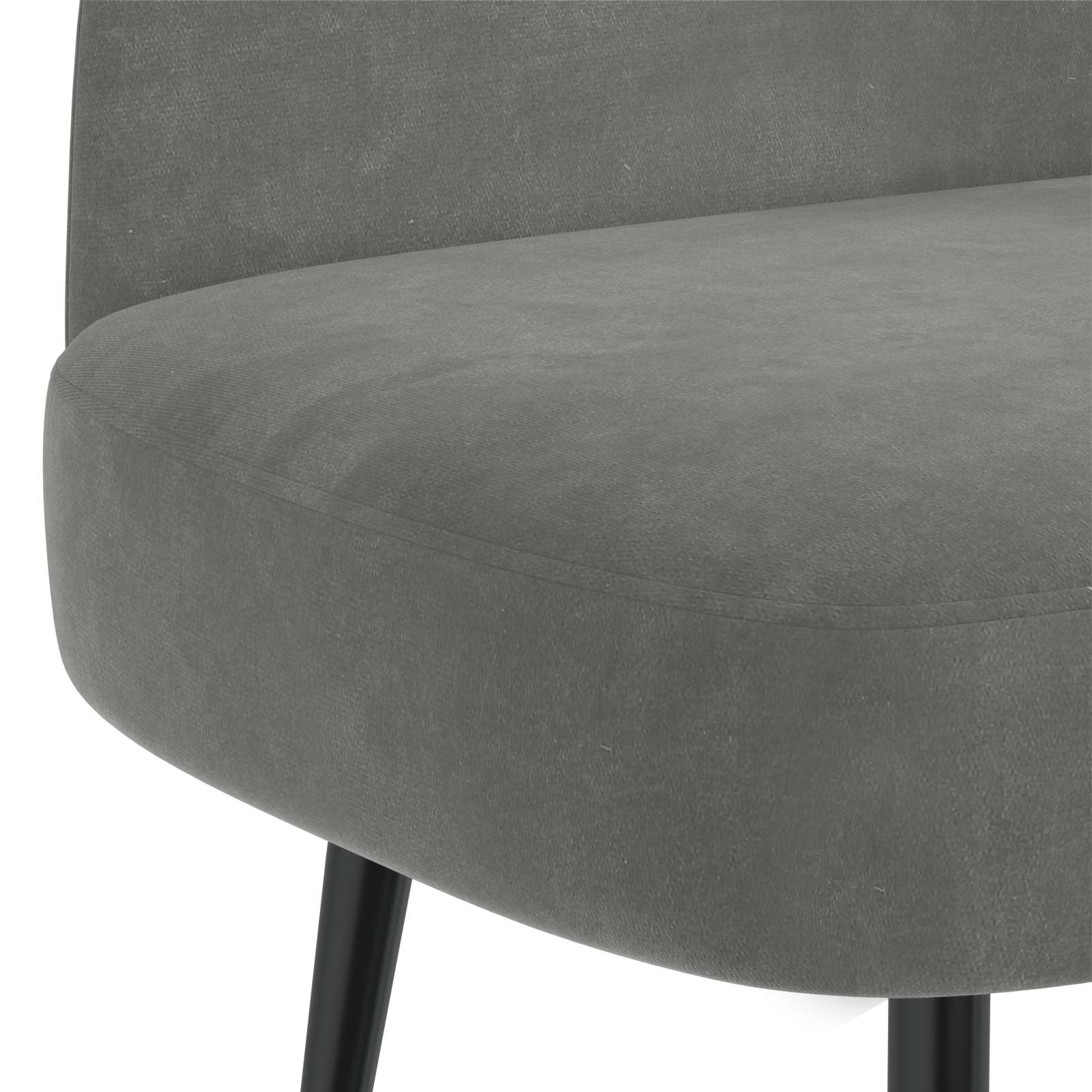 Beklede bank met rugleuning Donkergrijs 110 x 60 x 76 cm