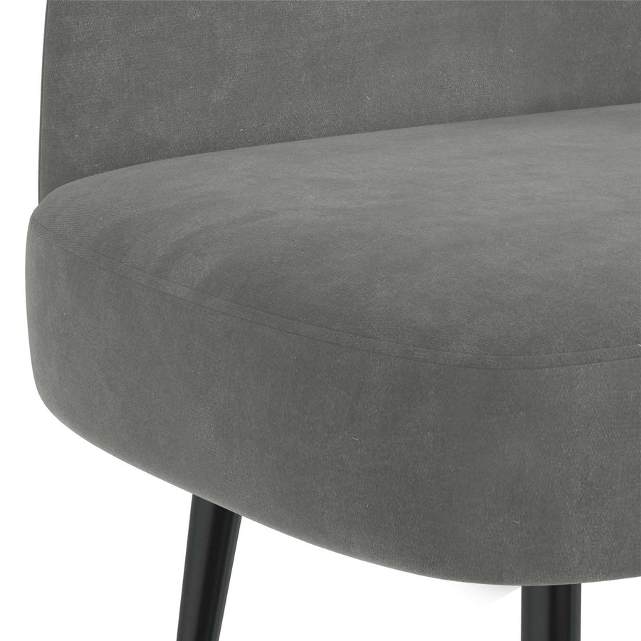 Beklede bank met rugleuning Donkergrijs 110 x 60 x 76 cm