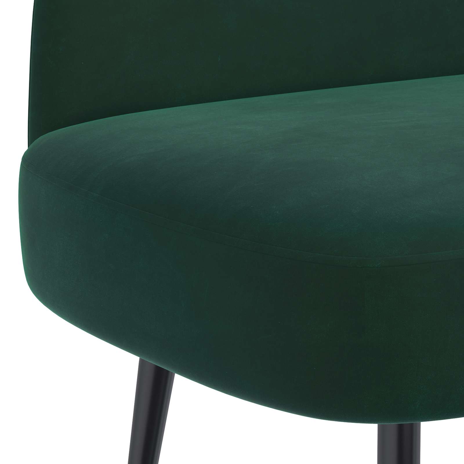 Beklede bank met rugleuning Donkergroen 110 x 60 x 76 cm