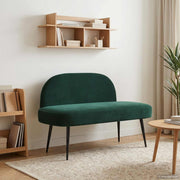 Bank donkergroen 110x60x76 cm fluweel