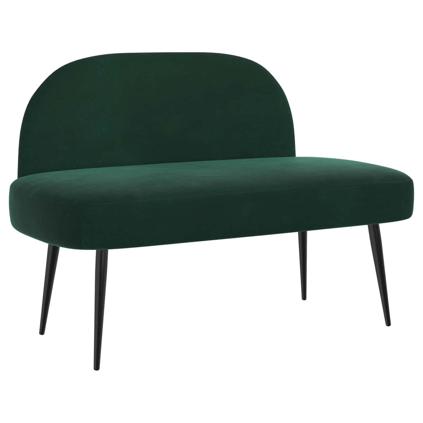 Beklede bank met rugleuning Donkergroen 110 x 60 x 76 cm