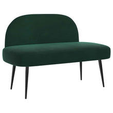 Beklede bank met rugleuning Donkergroen 110 x 60 x 76 cm