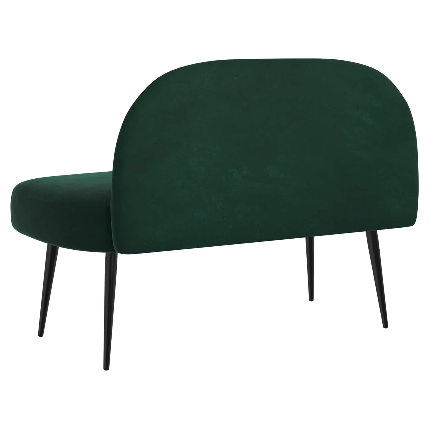 Beklede bank met rugleuning Donkergroen 110 x 60 x 76 cm