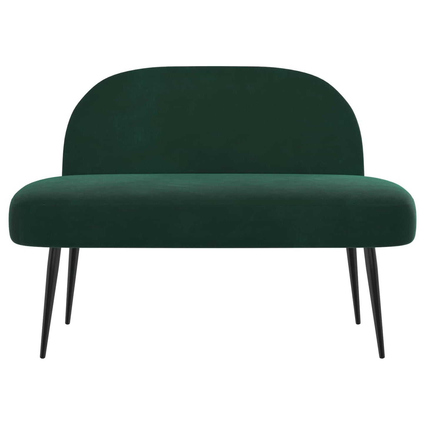 Beklede bank met rugleuning Donkergroen 110 x 60 x 76 cm