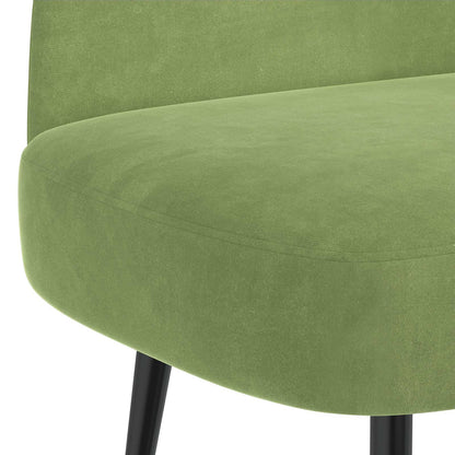 Beklede bank met rugleuning Lichtgroen 110 x 60 x 76 cm Fluweel