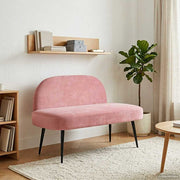 Bank roze 110x60x76 cm fluweel